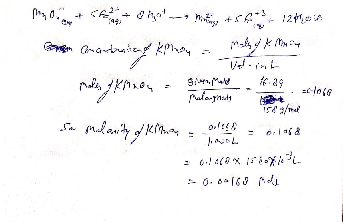 Chemistry homework question answer, step 1, image 1